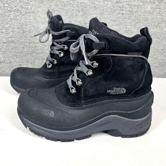 THE NORTH FACE CHILKAT LACE BLACK BOOTS – BOYS SIZE US 2 – WATERPROOF INSULATED - Picture 2 of 10